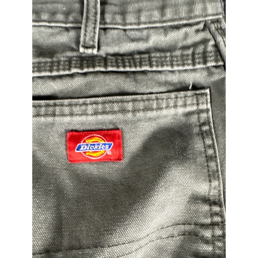 Dickies Mens Carpenter Pants Green Duck Canvas Utility Workwear 37x27.5 - Picture 6 of 6